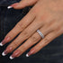Louily Half Oval Cut Simulated Diamond Wedding Band - louilyjewelry