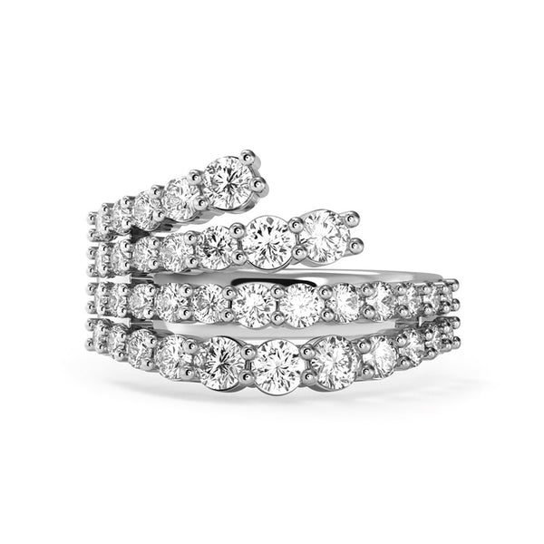 Louily Fashion Round Cut Wedding Band