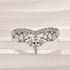 Crown Shaped Curved Design Thin Stacking Wedding Band In Sterling Silver - louilyjewelry