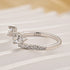 Louily Classic Pear Cut Open Wedding Band In Sterling Silver - louilyjewelry