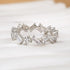 Emerald Cut & Cushion Cut Wedding Band In Sterling Silver - louilyjewelry