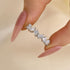 Emerald Cut & Cushion Cut Wedding Band In Sterling Silver - louilyjewelry