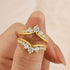 Louily Fashion Round Cut Jacket Wedding Band For Women In Sterling Silver - louilyjewelry