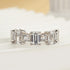 Fashion Emerald Cut Wedding Band In Sterling Silver - louilyjewelry