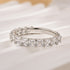 Unique Asscher Cut Wedding Band In Sterling Silver - louilyjewelry