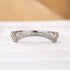 White Gold Curved Wedding Band In Sterling Silver - louilyjewelry