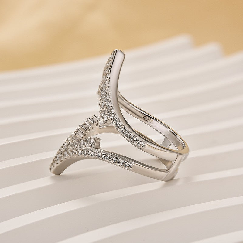 Vintage Engagement Ring Enhancer Insert Wedding Band In Sterling Silver