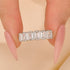 2.8Ct Emerald Cut Bezel Half Wedding Band Travel Ring In Sterling Silver - louilyjewelry