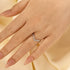 0.13Ct Simulated Diamond Matching Curved Wedding Band In Sterling Silver - louilyjewelry