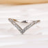 0.13Ct Simulated Diamond Matching Curved Wedding Band In Sterling Silver - louilyjewelry