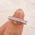 4.5Ct Radiant Cut Eternity Wedding Band In Sterling Silver - louilyjewelry