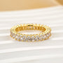 4.5Ct Radiant Cut Eternity Wedding Band In Sterling Silver - louilyjewelry