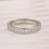 1.3Ct Channel Set Round Cut Eternity Wedding Band In Sterling Silver - louilyjewelry