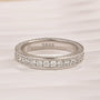 1.3Ct Channel Set Round Cut Eternity Wedding Band In Sterling Silver - louilyjewelry