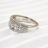 Luxurious 3-Row Half Wedding Band Travel Ring In Sterling Silver - louilyjewelry
