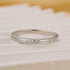 0.2Ct Classic Wedding Band Travel Ring In Sterling Silver With Round Cut Stone - louilyjewelry