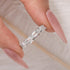 Eternity 3.6Ct Emerald Cut Wedding Band In Sterling Silver - louilyjewelry