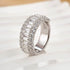 Luxurious Emerald Cut Wedding Band Travel Ring In Sterling Silver - louilyjewelry