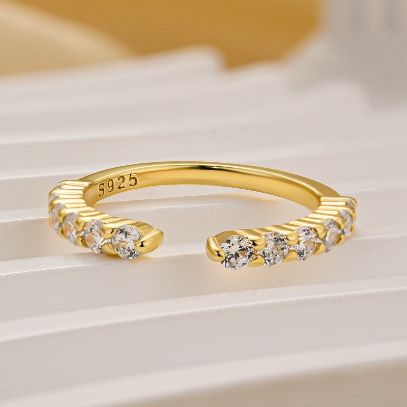 0.7Ct Classic Open Wedding Band In Sterling Silver