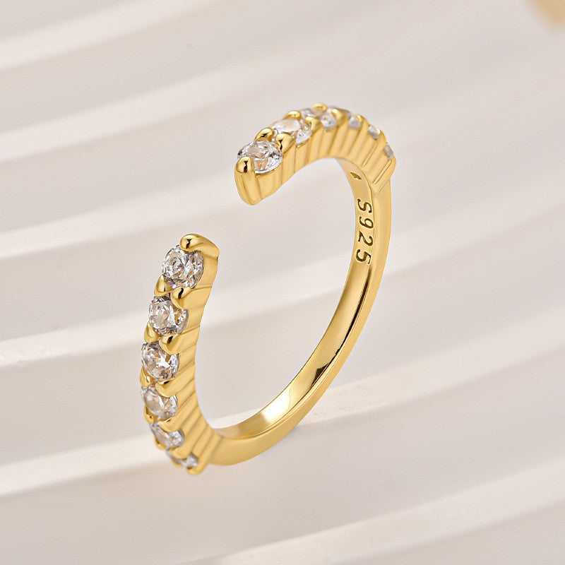 0.7Ct Classic Open Wedding Band In Sterling Silver