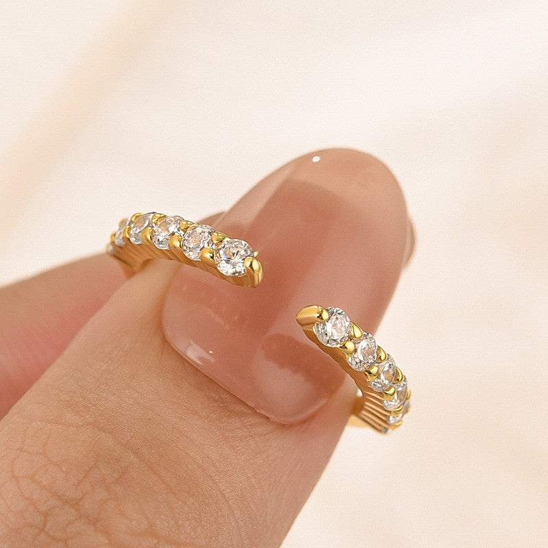 0.7Ct Classic Open Wedding Band In Sterling Silver