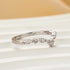 Crown-Shaped Curved Wedding Band Wedding Ring In Sterling Silver - louilyjewelry