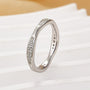 Classic 0.3Ct Sterling Silver Wedding Band With Round Cut Stone - louilyjewelry