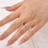 Classic 0.3Ct Sterling Silver Wedding Band With Round Cut Stone - louilyjewelry