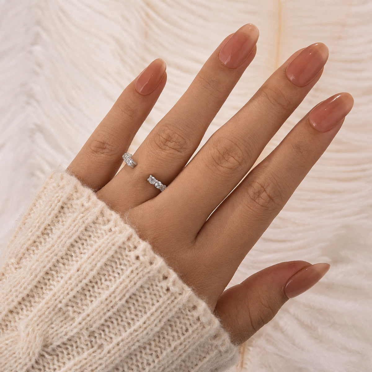 S925 1.3Ct Open Round Cut Eternity Wedding Band In Sterling Silver
