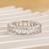 3.5Ct Emerald Cut Women's Wedding Band In Sterling Silver - louilyjewelry