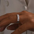3.0Ct Radiant Cut Half Wedding Band Travel Ring In Sterling Silver - louilyjewelry