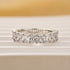 3.0Ct Radiant Cut Half Wedding Band Travel Ring In Sterling Silver - louilyjewelry