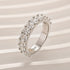 3.0Ct Radiant Cut Half Wedding Band Travel Ring In Sterling Silver - louilyjewelry
