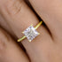 Louily Square Princess Cut Engagement Ring for Women In Sterling Silver - louilyjewelry