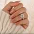 Louily 2.0~4.0 Carat Moissanite 6 Prong Round Cut Engagement Ring - louilyjewelry