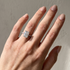 3.5Ct white gold radiant ring with enhancer band on hand
