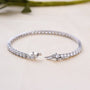 Romantic Simple White Round Cut Tennis Bracelet for Women In Sterling Silver - louilyjewelry