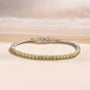 Louily Stunning Round Cut Yellow Sapphire Tennis Bracelet For Women - louilyjewelry