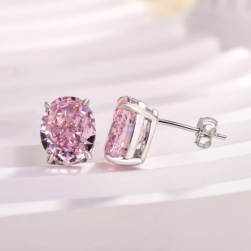 Louily Stunning Classic Oval Cut Simulated Diamond Stud Earrings In Sterling Silver - louilyjewelry