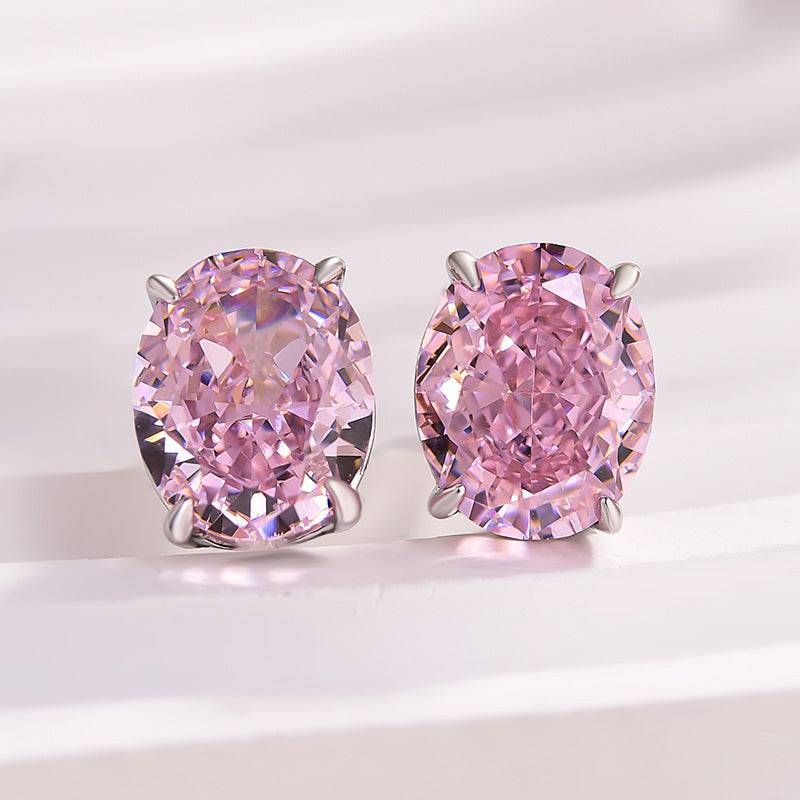Louily Stunning Classic Oval Cut Simulated Diamond Stud Earrings In Sterling Silver - louilyjewelry