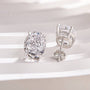 Louily Stunning Classic Oval Cut Simulated Diamond Stud Earrings In Sterling Silver - louilyjewelry