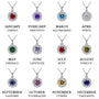 Louily Birthstone Necklace In Sterling Silver - louilyjewelry