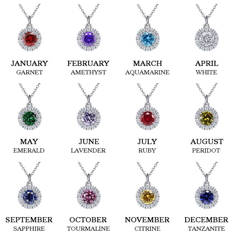 Louily Birthstone Necklace In Sterling Silver - louilyjewelry
