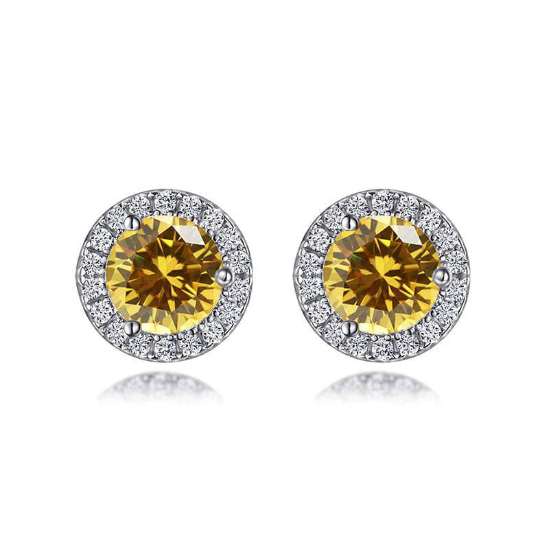 Louily Birthstone Stud Earrings In Sterling Silver - louilyjewelry