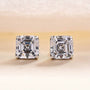 Louily Classic Asscher Cut Women's Stud Earrings In Sterling Silver - louilyjewelry