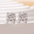 2.0Ct cushion cut stud earrings front view