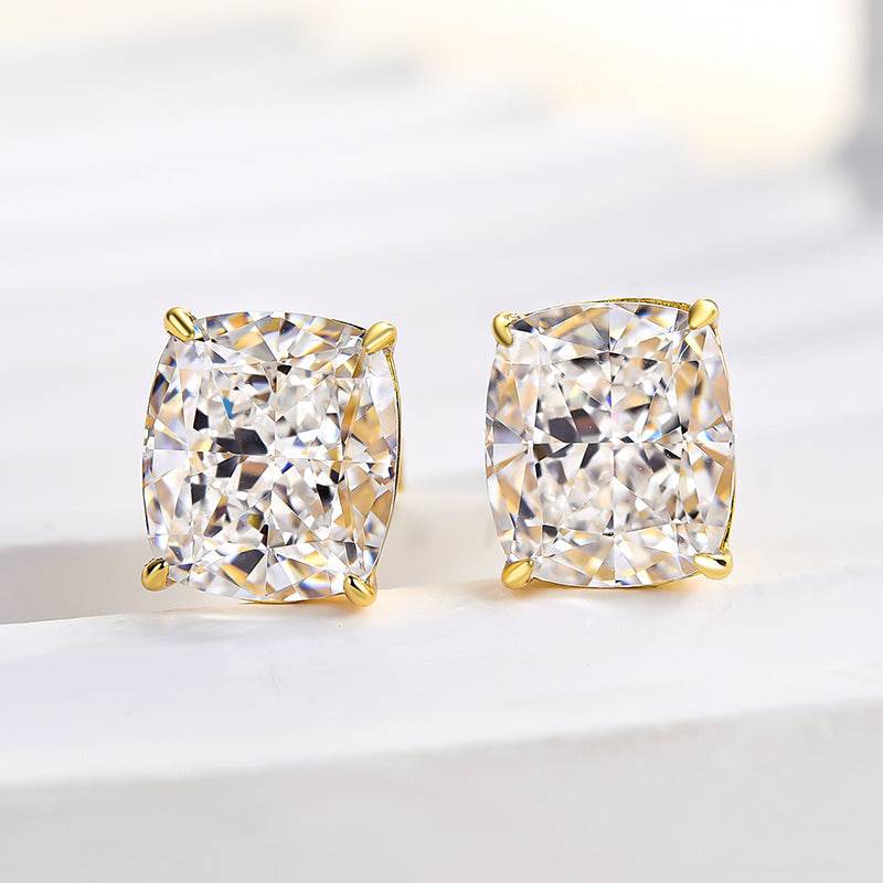 2.0Ct Classic Cushion Cut Women's Stud Earrings In Sterling Silver - louilyjewelry