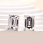 Louily Classic Emerald Cut Women's Stud Earrings In Sterling Silver - louilyjewelry