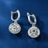 Louily Classic Halo Round Cut Drop Earrings In Sterling Silver - louilyjewelry