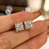 Louily Cushion Cut Sterling Silver Women's Stud Earrings - louilyjewelry
